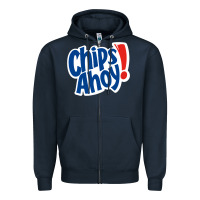 Navy chips ahoy snack Zipper Hoodie - PixelFlow