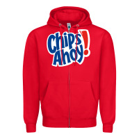 Red chips ahoy snack Zipper Hoodie - PixelFlow