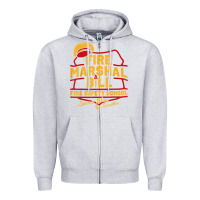 Heather Grey fire marshal bill fire safety school funny firefighter t shirt Zipper Hoodie - PixelFlow