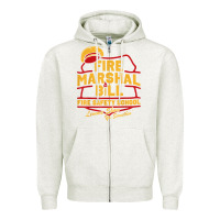 Oatmeal Heather fire marshal bill fire safety school funny firefighter t shirt Zipper Hoodie - PixelFlow