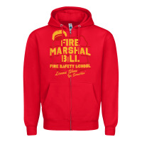 Red fire marshal bill fire safety school funny firefighter t shirt Zipper Hoodie - PixelFlow