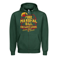 Sports Green fire marshal bill fire safety school funny firefighter t shirt Zipper Hoodie - PixelFlow