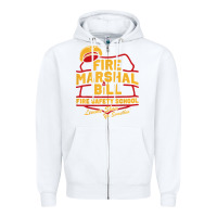 White fire marshal bill fire safety school funny firefighter t shirt Zipper Hoodie - PixelFlow