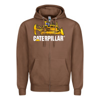 Chestnut bulldozercat 2 Zipper Hoodie - PixelFlow