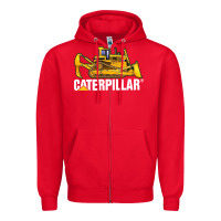 Red bulldozercat 2 Zipper Hoodie - PixelFlow