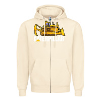 Sandshell bulldozercat 2 Zipper Hoodie - PixelFlow