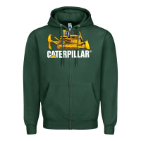 Sports Green bulldozercat 2 Zipper Hoodie - PixelFlow