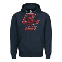 Navy boston college eagl3s Zipper Hoodie - SnappyArt