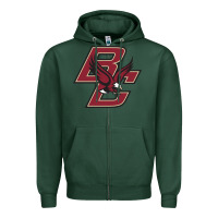 Sports Green boston college eagl3s Zipper Hoodie - SnappyArt