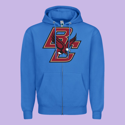 Boston College Eagl3s Zipper Hoodie Designed By Snappyart