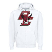 White boston college eagl3s Zipper Hoodie - SnappyArt