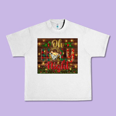 Oh Holy Night Urban Heavy Tee Designed By Bundleandbundleshop