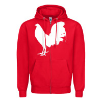 Red game fowl gallegos, rooster, chicken t shirt Zipper Hoodie - PixelFlow