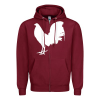 Burgundy game fowl gallegos, rooster, chicken t shirt Zipper Hoodie - PixelFlow