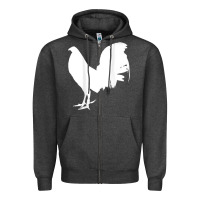 Charcoal Heather game fowl gallegos, rooster, chicken t shirt Zipper Hoodie - PixelFlow
