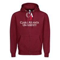 Burgundy clark atlanta university Zipper Hoodie - SnappyArt
