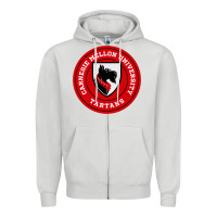 Dove Grey carnegie mellon tartans Zipper Hoodie - SnappyArt