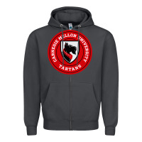 Smoke carnegie mellon tartans Zipper Hoodie - SnappyArt
