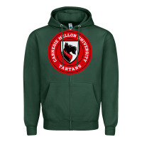Sports Green carnegie mellon tartans Zipper Hoodie - SnappyArt