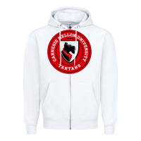 White carnegie mellon tartans Zipper Hoodie - SnappyArt