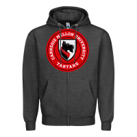 Charcoal Heather carnegie mellon tartans Zipper Hoodie - SnappyArt