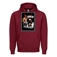 Burgundy tego calderon Zipper Hoodie - SnappyArt