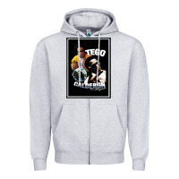 Heather Grey tego calderon Zipper Hoodie - SnappyArt