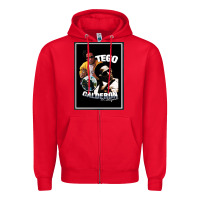 Red tego calderon Zipper Hoodie - SnappyArt