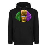 Black mardi gras kiss Heavyweight Hoodie - RanaPortraitStore