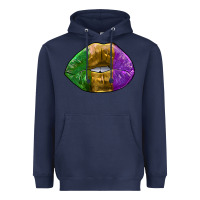 Navy mardi gras kiss Heavyweight Hoodie - RanaPortraitStore