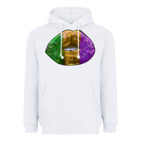 White mardi gras kiss Heavyweight Hoodie - RanaPortraitStore