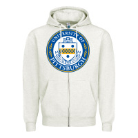 Oatmeal Heather the-university-of-pittsburgh Zipper Hoodie - SnappyArt