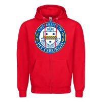 Red the-university-of-pittsburgh Zipper Hoodie - SnappyArt