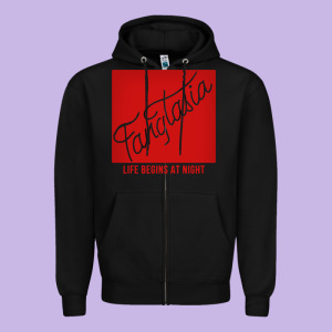 Fangtasia Zipper Hoodie Designed By Snappyart