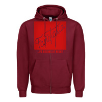 Burgundy fangtasia Zipper Hoodie - SnappyArt