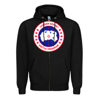 Black canada goose Zipper Hoodie - SnappyArt
