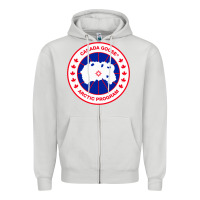 Dove Grey canada goose Zipper Hoodie - SnappyArt