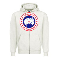 Oatmeal Heather canada goose Zipper Hoodie - SnappyArt