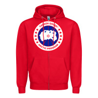 Red canada goose Zipper Hoodie - SnappyArt