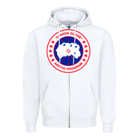 White canada goose Zipper Hoodie - SnappyArt