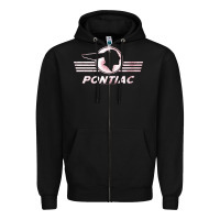 Black pontiac distressed Zipper Hoodie - SnappyArt