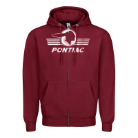 Burgundy pontiac distressed Zipper Hoodie - SnappyArt