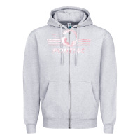 Heather Grey pontiac distressed Zipper Hoodie - SnappyArt