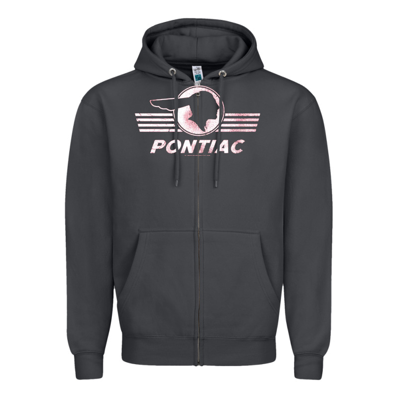 Pontiac Distressed Zipper Hoodie by SnappyArt | Teevron
