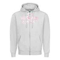 Dove Grey pontiac distressed Zipper Hoodie - SnappyArt