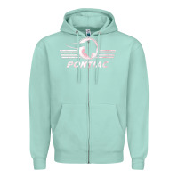 Seafoam pontiac distressed Zipper Hoodie - SnappyArt