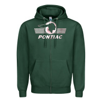 Sports Green pontiac distressed Zipper Hoodie - SnappyArt