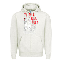 Oatmeal Heather Thrill Kill Kults, Thrill Kill Kults vintage, Thrill Kill Kults art, T Zipper Hoodie - SnappyArt