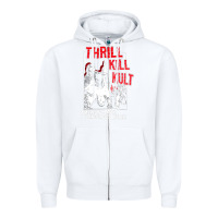 White Thrill Kill Kults, Thrill Kill Kults vintage, Thrill Kill Kults art, T Zipper Hoodie - SnappyArt