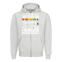 Dove Grey VietNam Veteran daughter Most People Never Meet Their Heroes Zipper Hoodie - SnappyArt